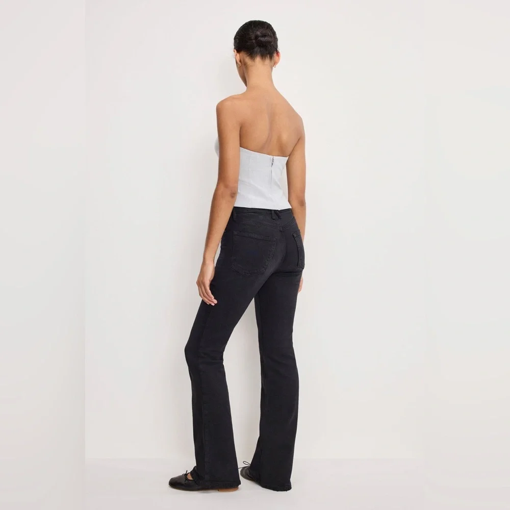 Good American Classic Bootcut Jeans in Black- Size 29